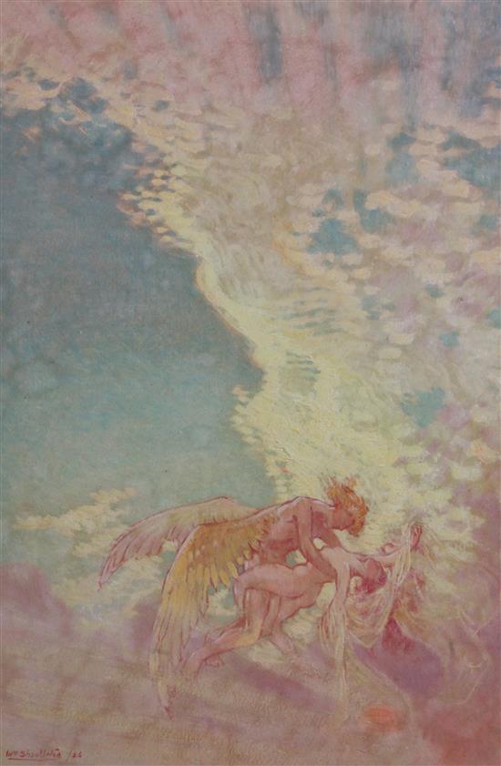 William Shackleton (1872-1933) Sunset Wings, Leda and the Swan and other studies Largest 27 x 20in. unframed. William Shackleton (1872-1933) Sunset Wings, Leda and the Swan and other studies Largest 27 x 20in. unframed.