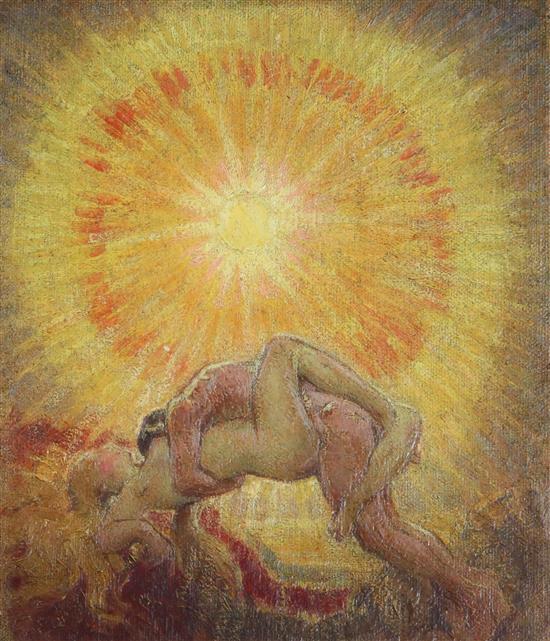 William Shackleton (1872-1933) Symbolist studies including Adam & Eve and The Sirens Largest 15 x 18in. unframed. William Shackleton (1872-1933) Symbolist studies including Adam & Eve and The Sirens Largest 15 x 18in. unframed.