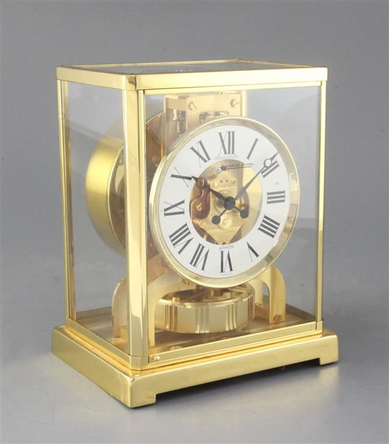 A Jaeger Le-Coultre Atmos timepiece, height 8.75in. A Jaeger Le-Coultre Atmos timepiece, height 8.75in.
