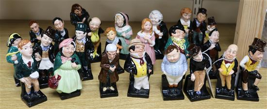 A set of twenty-four Royal Doulton Charles Dickens characters miniature figures, A set of twenty-four Royal Doulton Charles Dickens characters miniature figures,