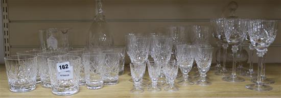 A part suite of Whitefriars and other drinking glassware tallest 23cm A part suite of Whitefriars and other drinking glassware tallest 23cm
