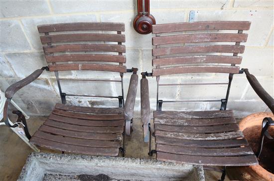 A pair of folding garden chairs Sale 210920 - Lot 155 - - Gorringe's