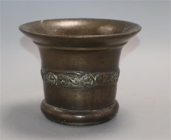 A 16th century bronze mortar Sale 120819 - Lot 156 - - Gorringe's