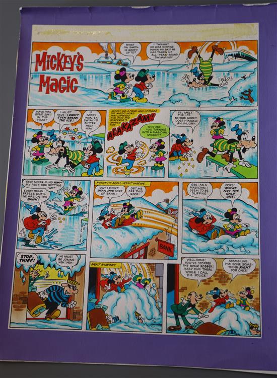 Original Artwork for Mickeys Magic for Mickey Mouse comic, number 270, week ending 17th January, 1981, pages 31-32, 11.75 x 9in. and