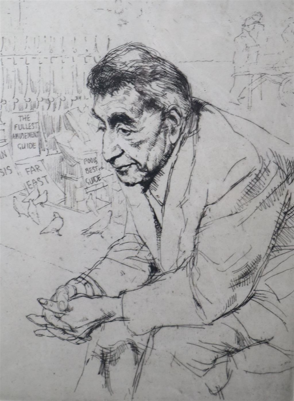 Hubert Andrew Freeth (1912-1986) Le Penseur, 32 x 24cm