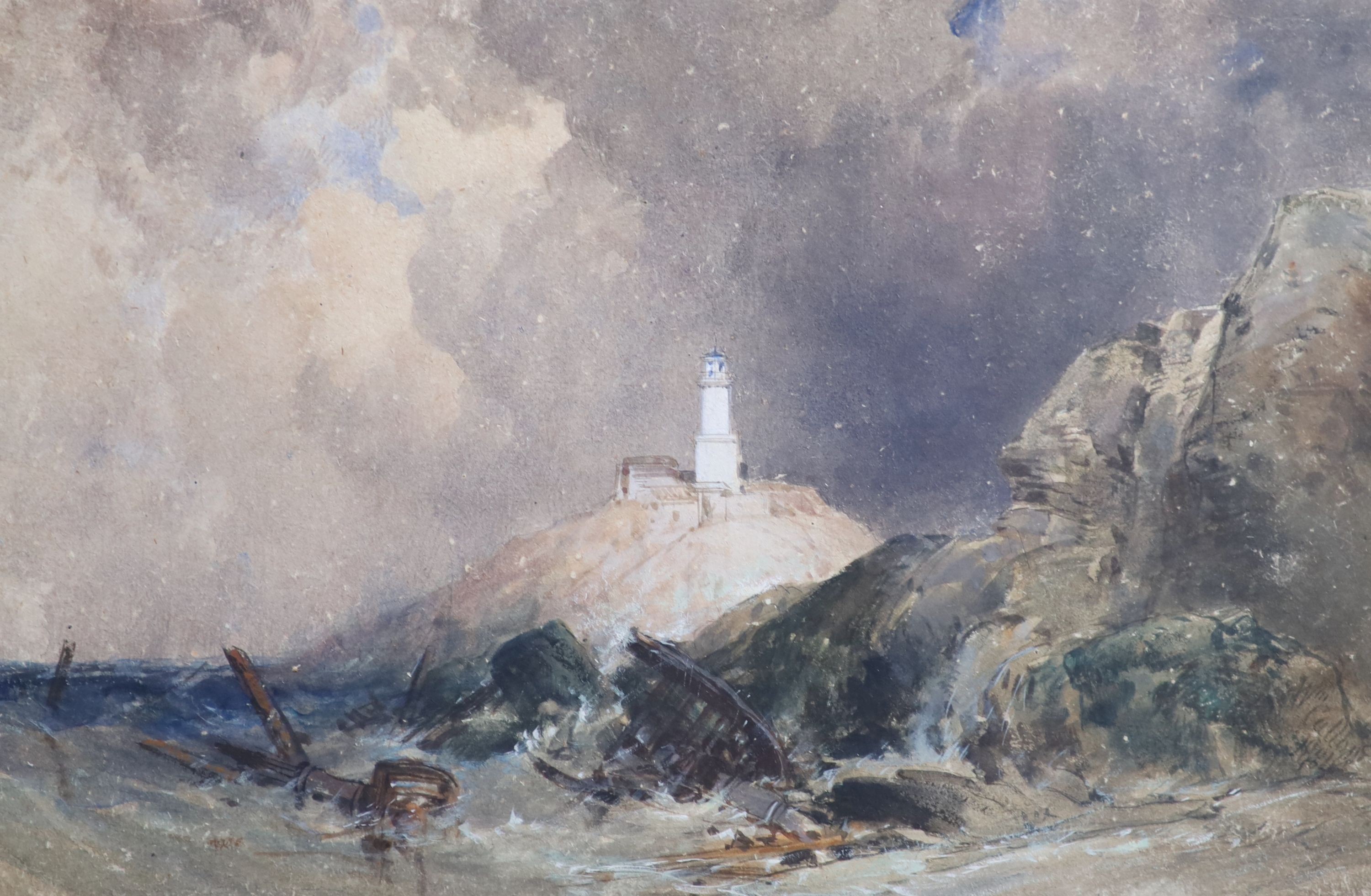 William Callow (1812-1908), Near the Mumbles, Glamorgan, after a storm, 1884, Watercolour, 29.5 x 45cm.