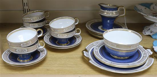 A Royal Doulton gilt decorated tea set A Royal Doulton gilt decorated tea set