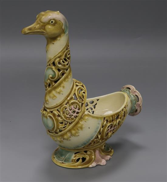 A Zsolnay model of a duck height 22cm A Zsolnay model of a duck height 22cm