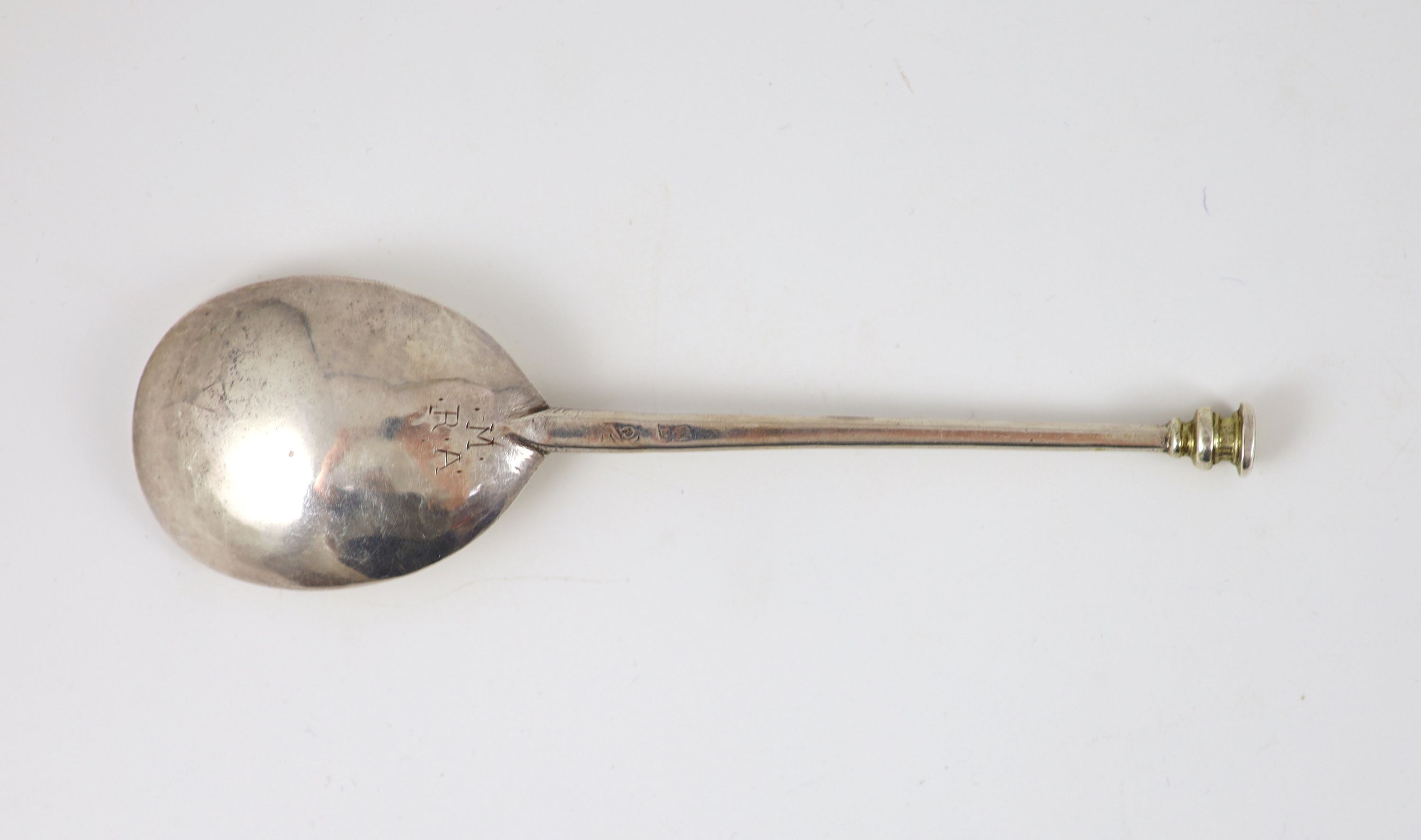 A 17th century silver seal top spoon