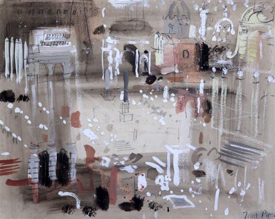 § John Piper (1903-1992) The Forum, Rome 11 x 13.75in. § John Piper (1903-1992) The Forum, Rome 11 x 13.75in.