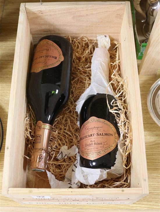 Two bottles of Billecart Salmon Rose Elizabeth, 1997 Two bottles of Billecart Salmon Rose Elizabeth, 1997