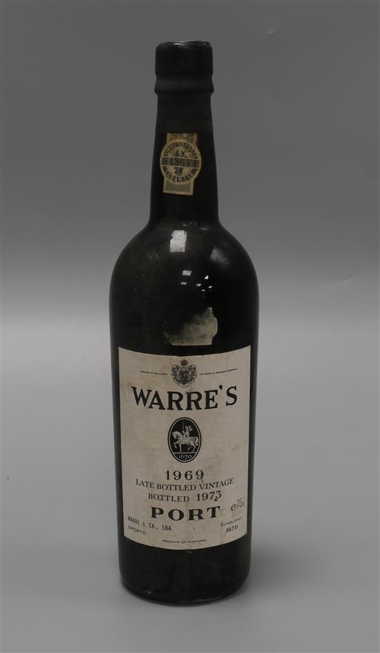 A bottle of Warres 1969 Vintage Port A bottle of Warres 1969 Vintage Port