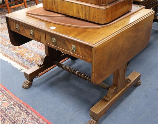 A Regency mahogany sofa table W.92cm A Regency mahogany sofa table W.92cm