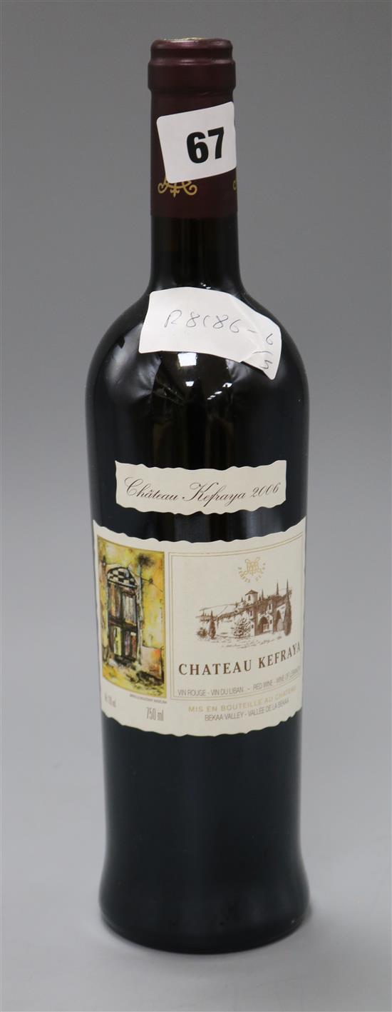 Four bottles of Chateau Kefraya and one bottle of Chateau Ksara, 2007