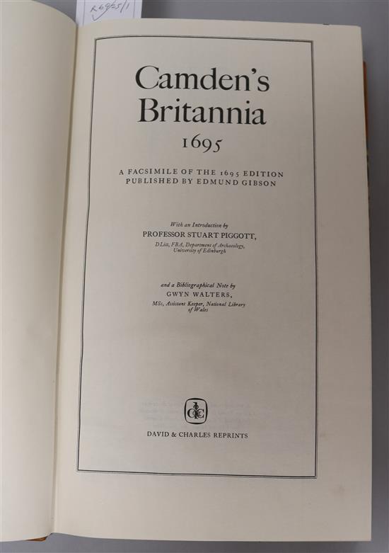 Camden, William - Britannia; or a Chronographical Description ... a facsimile of the 1695 edition, folio, Camden, William - Britannia; or a Chronographical Description ... a facsimile of the 1695 edition, folio,