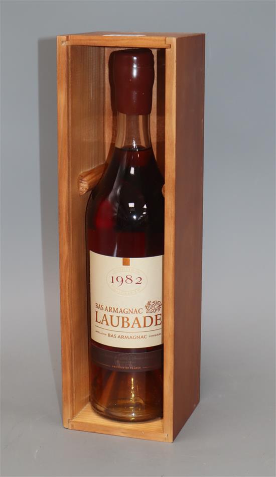 One boxed Lambade Armagnac, 1982 One boxed Lambade Armagnac, 1982