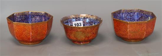 Three Wedgwood lustre bowls Three Wedgwood lustre bowls