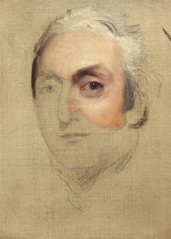 Attributed to Sir Thomas Lawrence (1769-1830) Study for a portrait of a  gentleman, J Hare Esq, MP 15 x 11.25in. Sale LMAR17 - Lot 757 - - Gorringe's