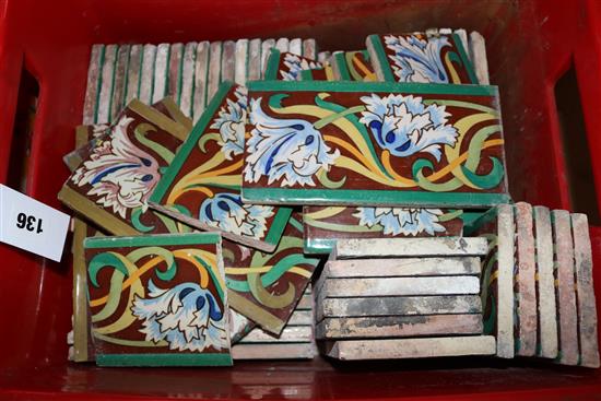 Large collection of Arts & Crafts floral tiles Sale 270616 - Lot 136
