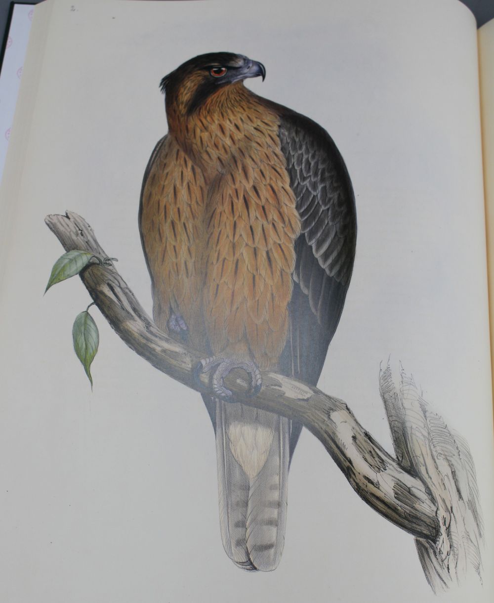 Gould, John - The Birds of Australia, facsimile edition, 7 vols including the Supplement, lacking vol.2, folio, gilt titled green cloth