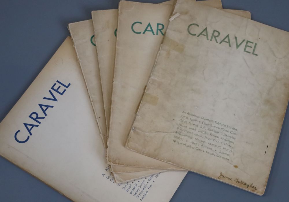 Salt, Sydney and Rivers, Jean-Caravel - An American Quarterly published in Majorca, Nos.1-5, (Summer 1934 - March 1936) contributes