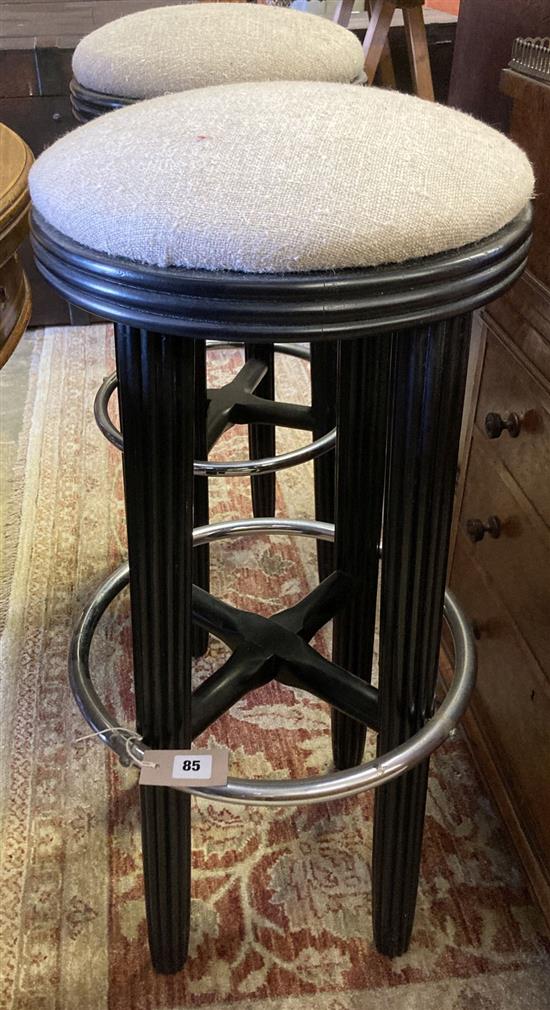 A pair of Art Deco bar stools, height 80cm Sale 280920