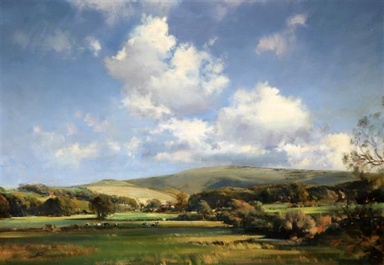 § Frank Wootton (1911-1978) Windover from Firle Frog 22 x 30in. § Frank Wootton (1911-1978) Windover from Firle Frog 22 x 30in.