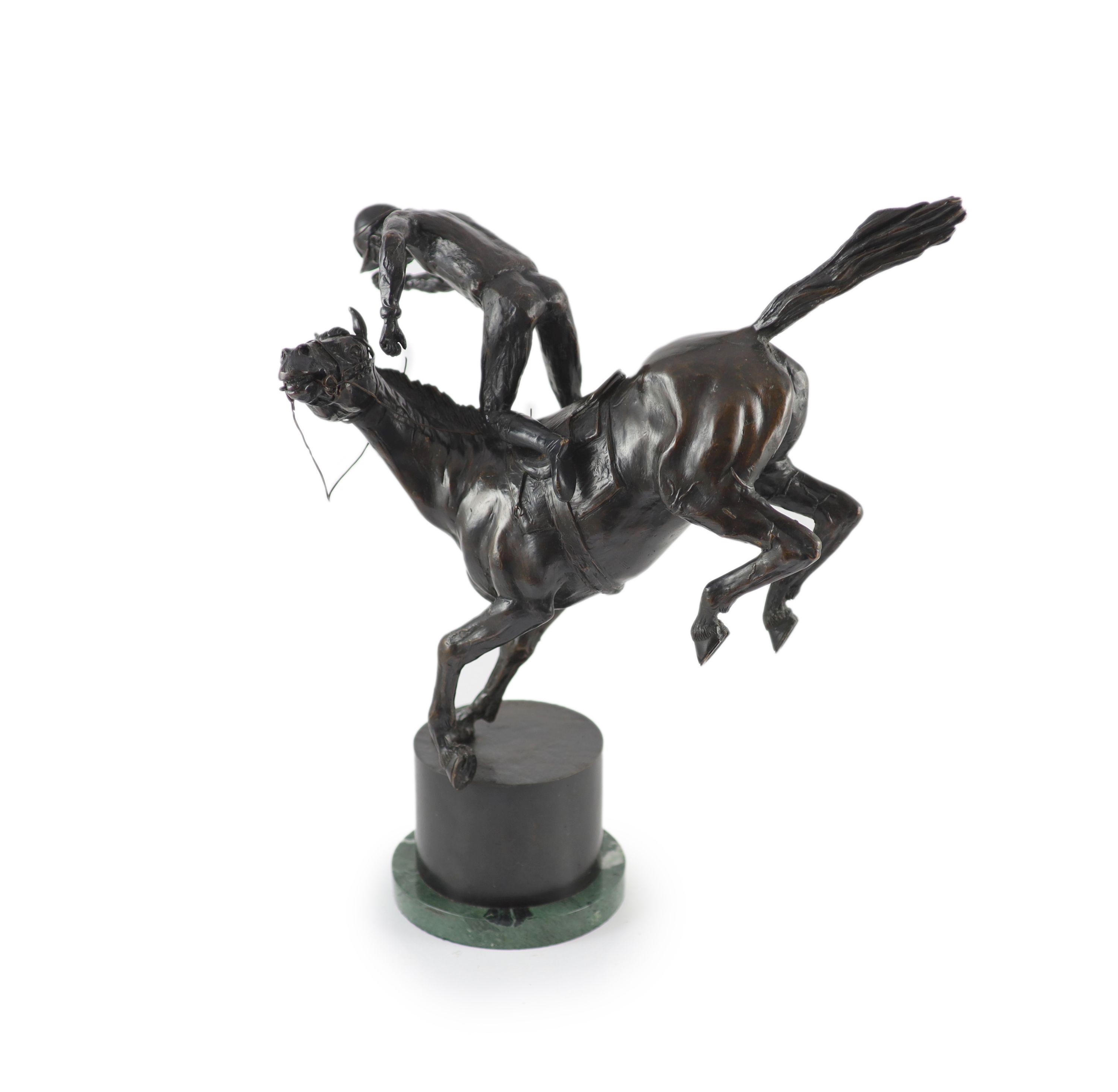 James Osborne (1940-1992). A limited edition bronze 'Steeplechase', H 49cm. W 43cm.