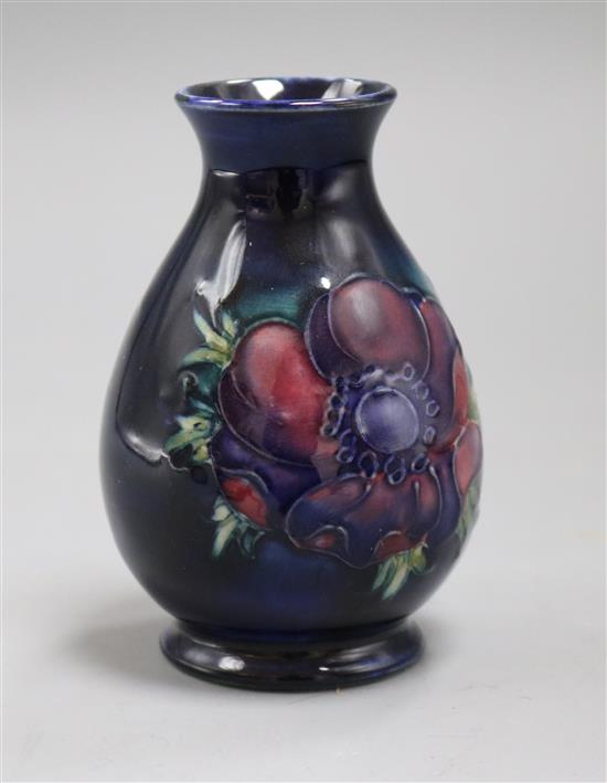 A Moorcroft vase, anenome pattern, signed Walter Moorcroft A Moorcroft vase, anenome pattern, signed Walter Moorcroft