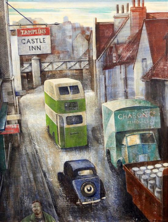Peter Messer (1954-) Cliffe High Street, Lewes 19.5 x 15.25in. Peter Messer (1954-) Cliffe High Street, Lewes 19.5 x 15.25in.