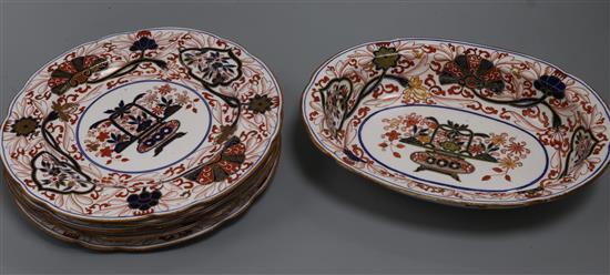 A Spode pattern 2283 seven piece part dessert set A Spode pattern 2283 seven piece part dessert set