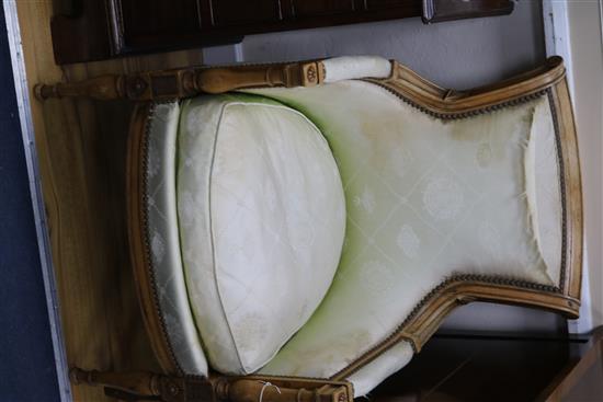 A pair of French beech fauteuil A pair of French beech fauteuil