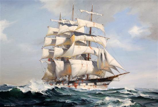 § George Shaw (1929-2009) Portrait of the clipper ship Slieve More built 1877 20 x 29.5in. § George Shaw (1929-2009) Portrait of the clipper ship Slieve More built 1877 20 x 29.5in.