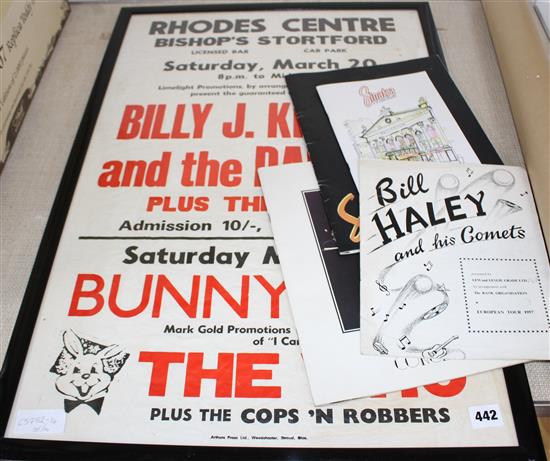 A Billy J. Kramer and The Dakotas / Bunny Hop / The Who concert poster, dated Saturday March 20th, Limelight Promotions by arrangement