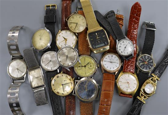 A quantity of assorted wrist watches, including Zenith and Oris. A quantity of assorted wrist watches, including Zenith and Oris.