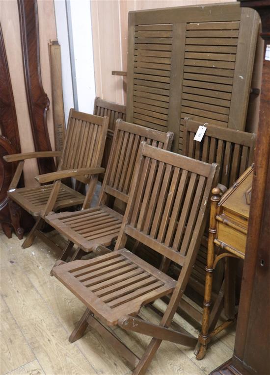 A garden table and 5 chairs W.150cm Sale 100918 - Lot 728 - - Gorringe's