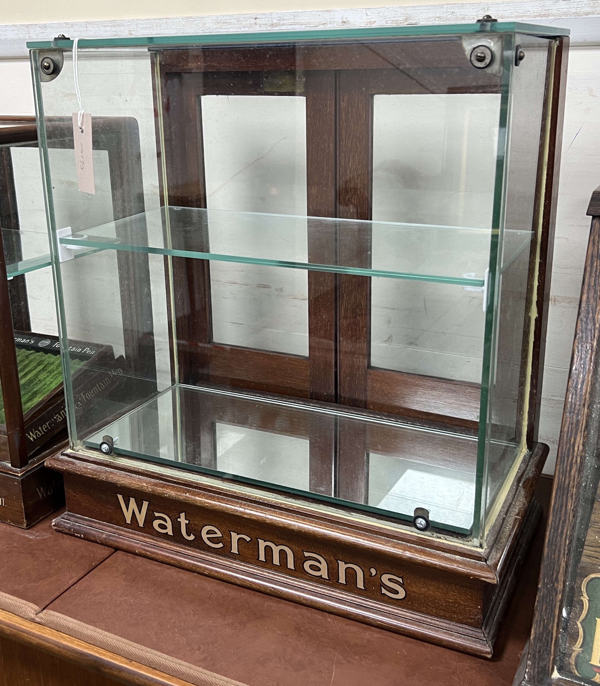 A Waterman's pen retailer’s cabinet, 49cmhigh x 46cm wide                                                                                                                                                                   