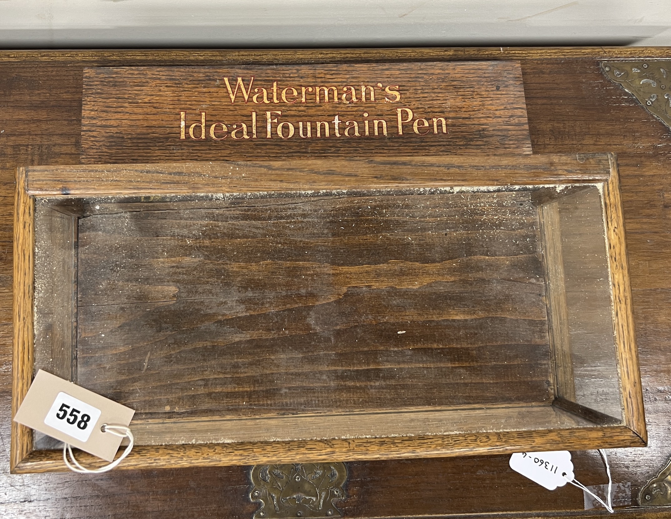 A Watermans ideal fountain pen retailer’s advertising cabinet, 46cm wide                                                                                                                                                    