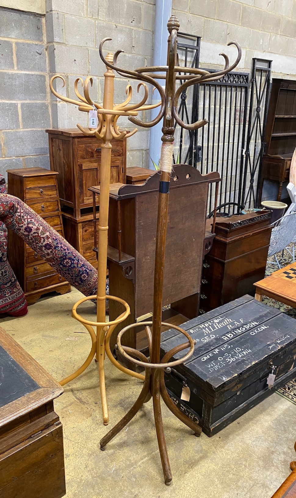 Two bentwood coat stands                                                                                                                                                                                                    