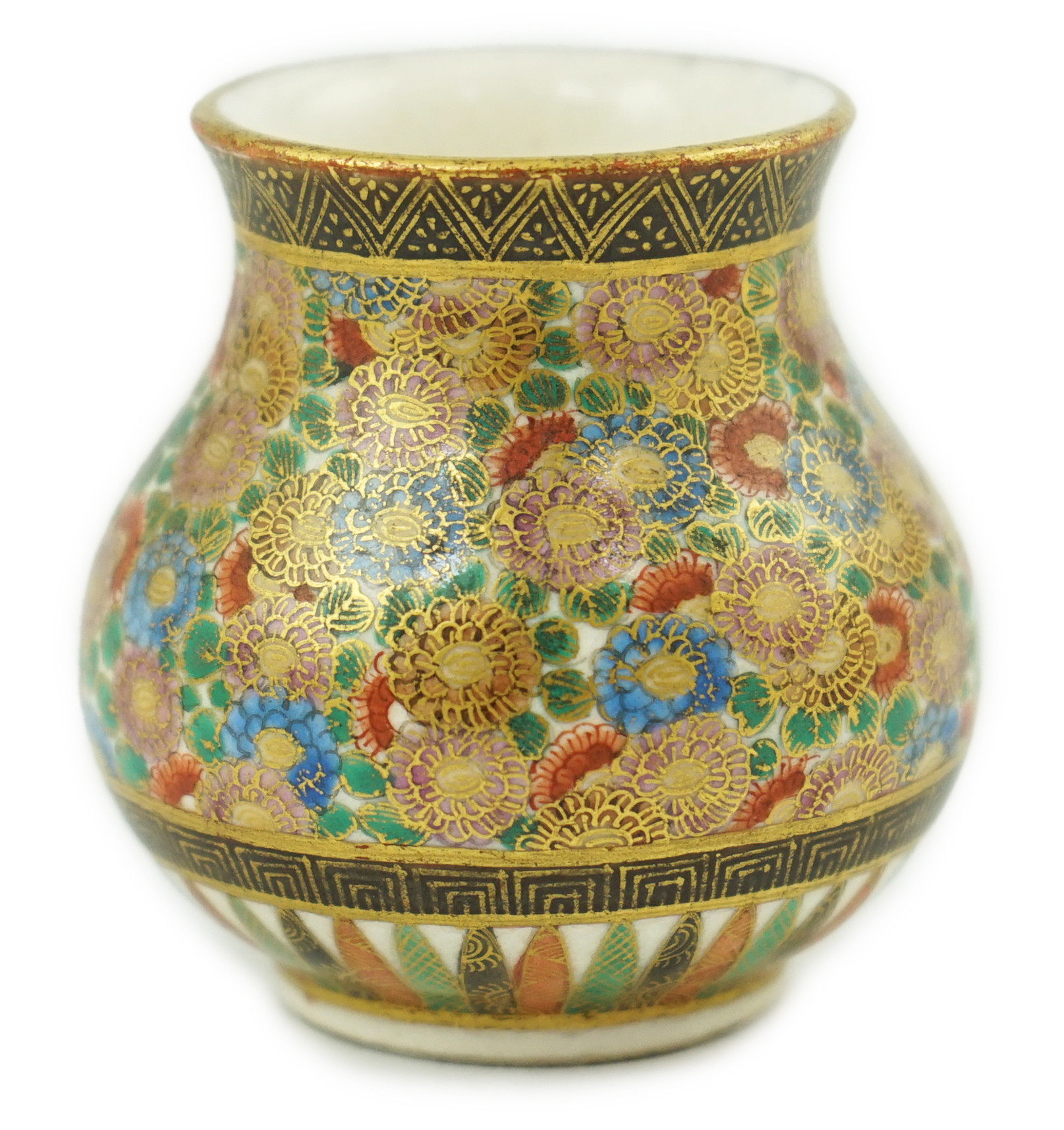 A Satsuma ‘millefleur’ miniature vase, by Kinkozan, early 20th century                                                                                                                                                      