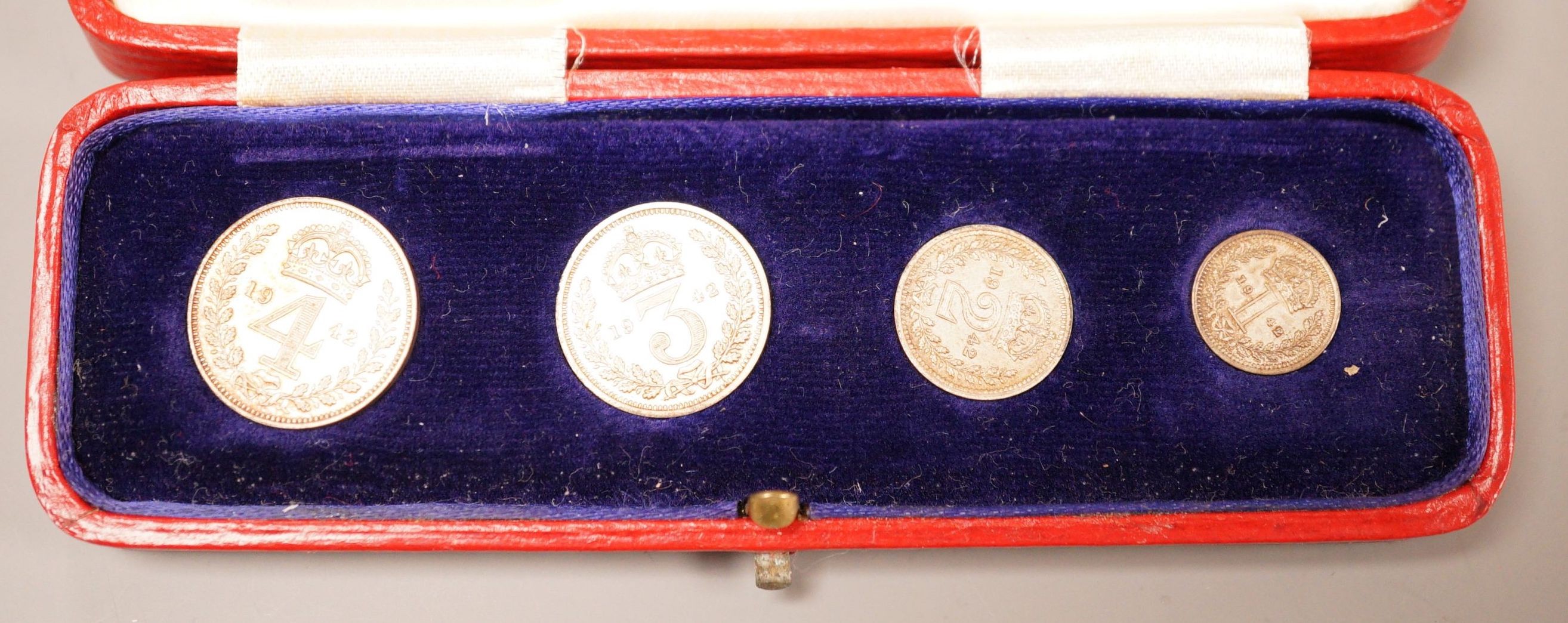 A cased George VI Maundy money set 1942                                                                                                                                                                                     