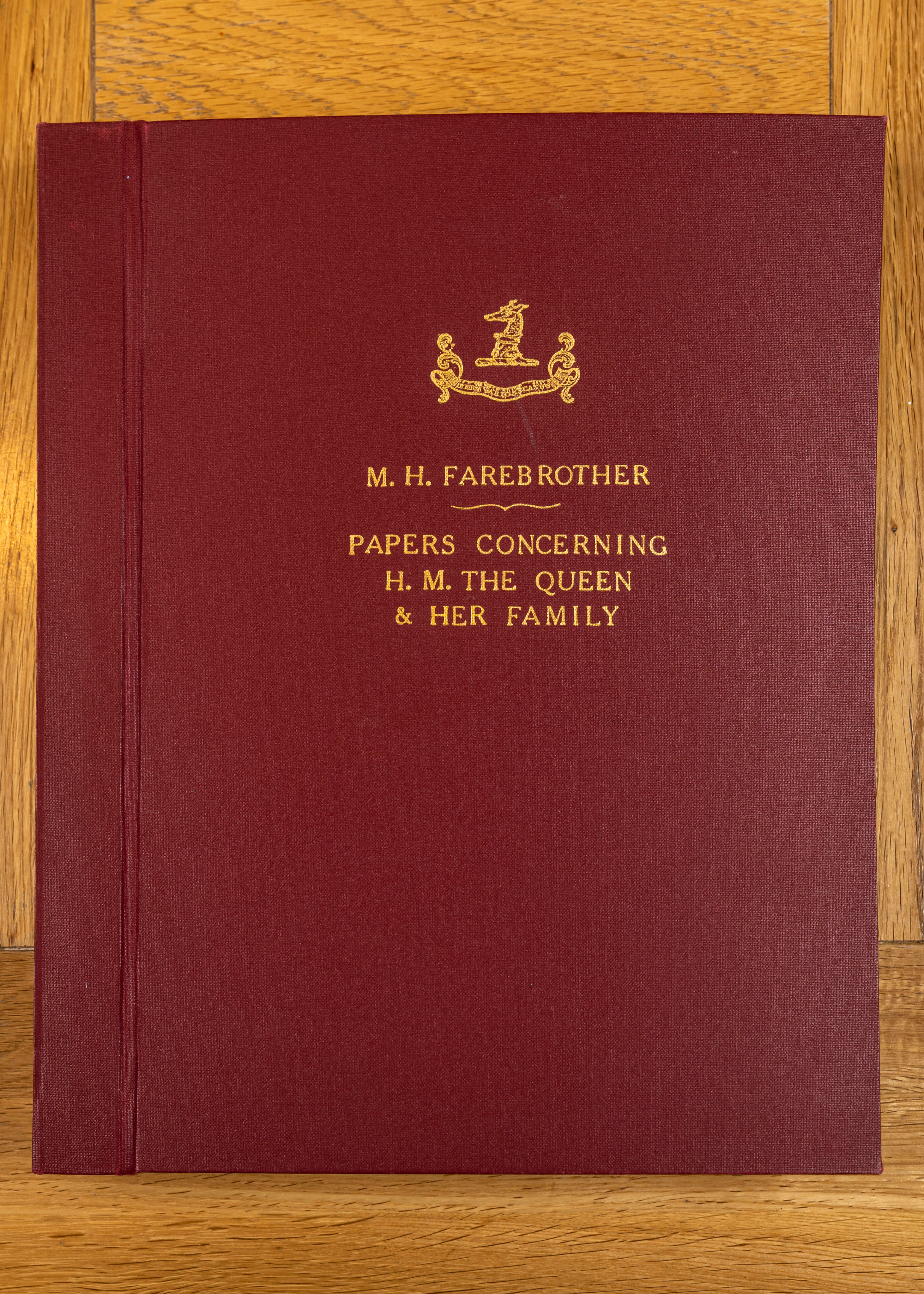 The Michael Farebrother collection of – ‘’Papers Concerning H.M The Queen & Her Family’’, offered for sale for the first time, by a direct descendant of Mr. Farebrother., A unique and historically significant album of ca