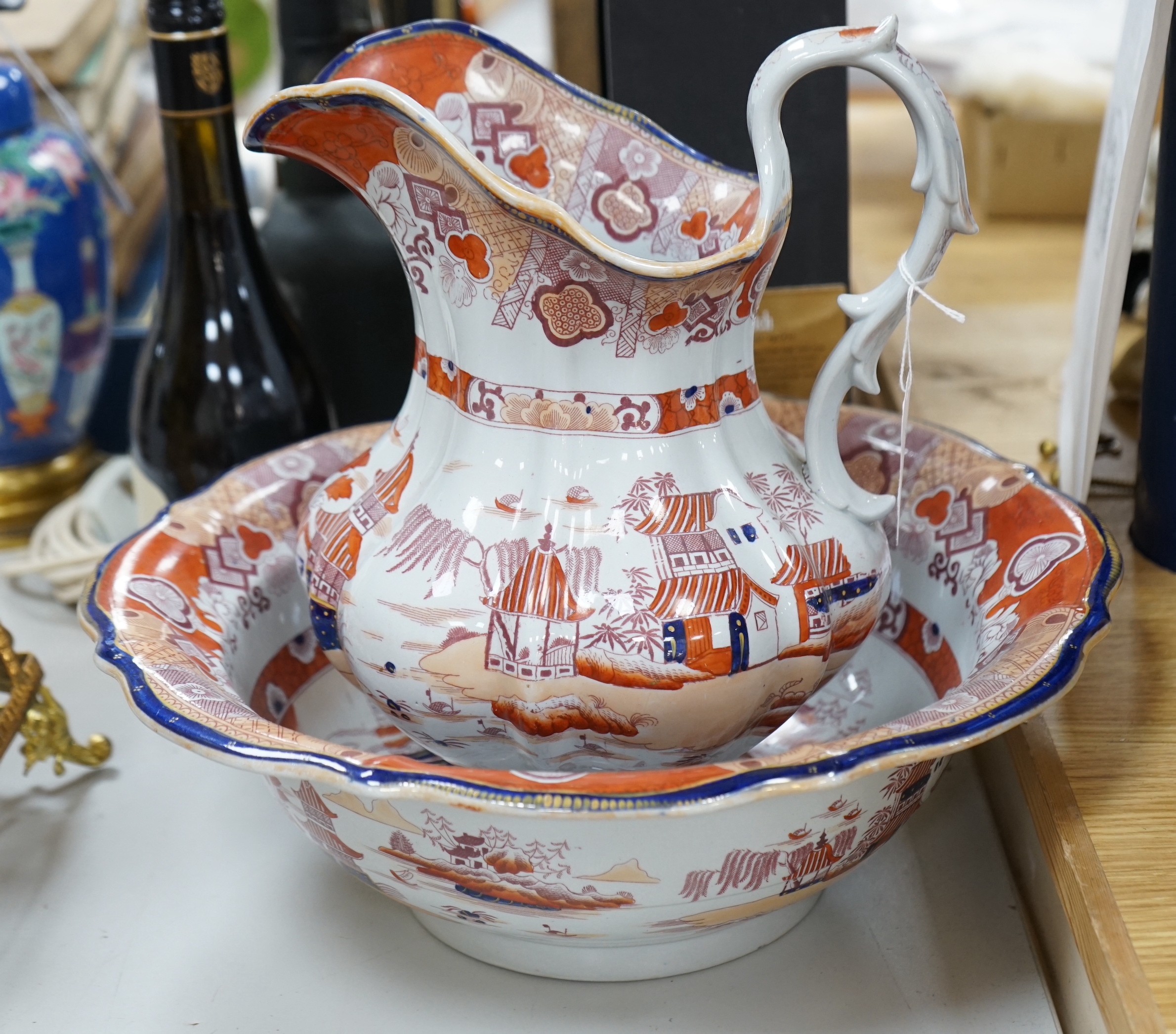 A Real Stone china jug and basin                                                                                                                                                                                            