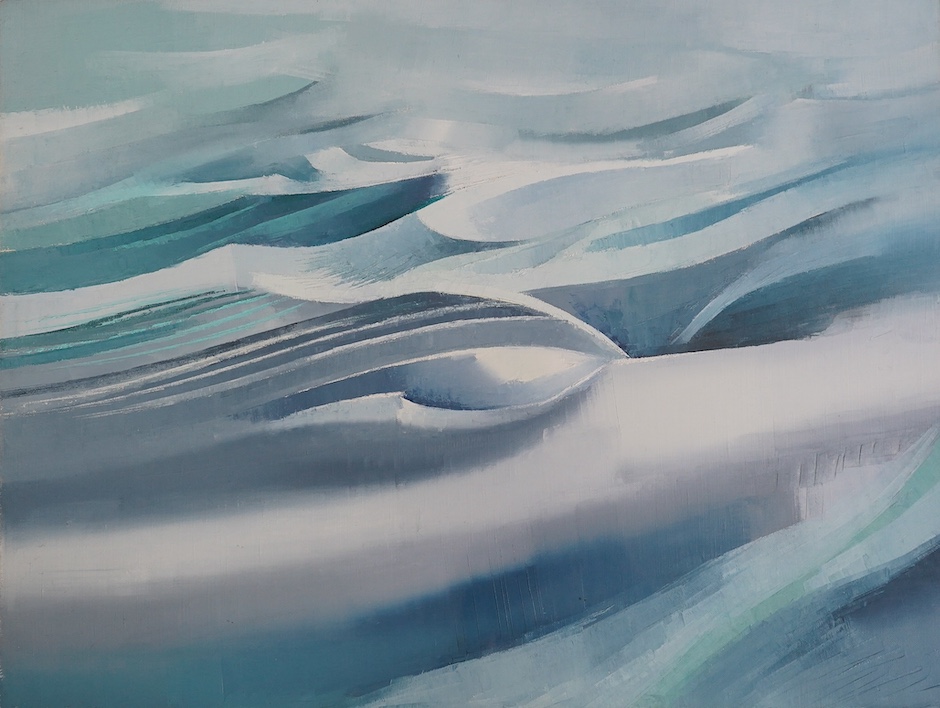 David Smith (British, 1920-1999), 'Sastrugi Number 1, Antarctica', oil on canvas, 50 x 66cm                                                                                                                                 