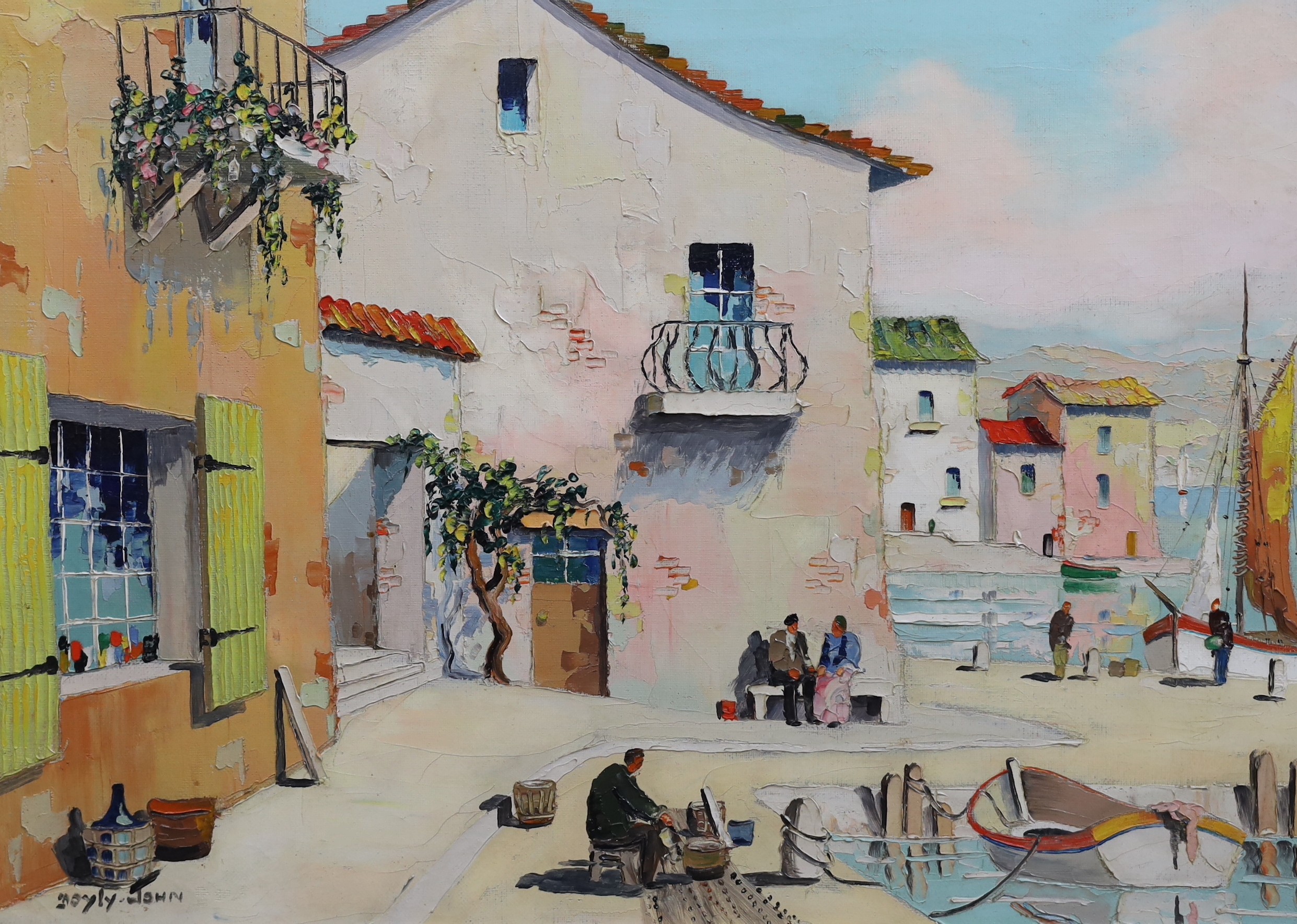 Cecil Rochfort D'Oyly-John (British, 1906-1993), 'Villefranche', oil on canvas, 42 x 57cm                                                                                                                                   