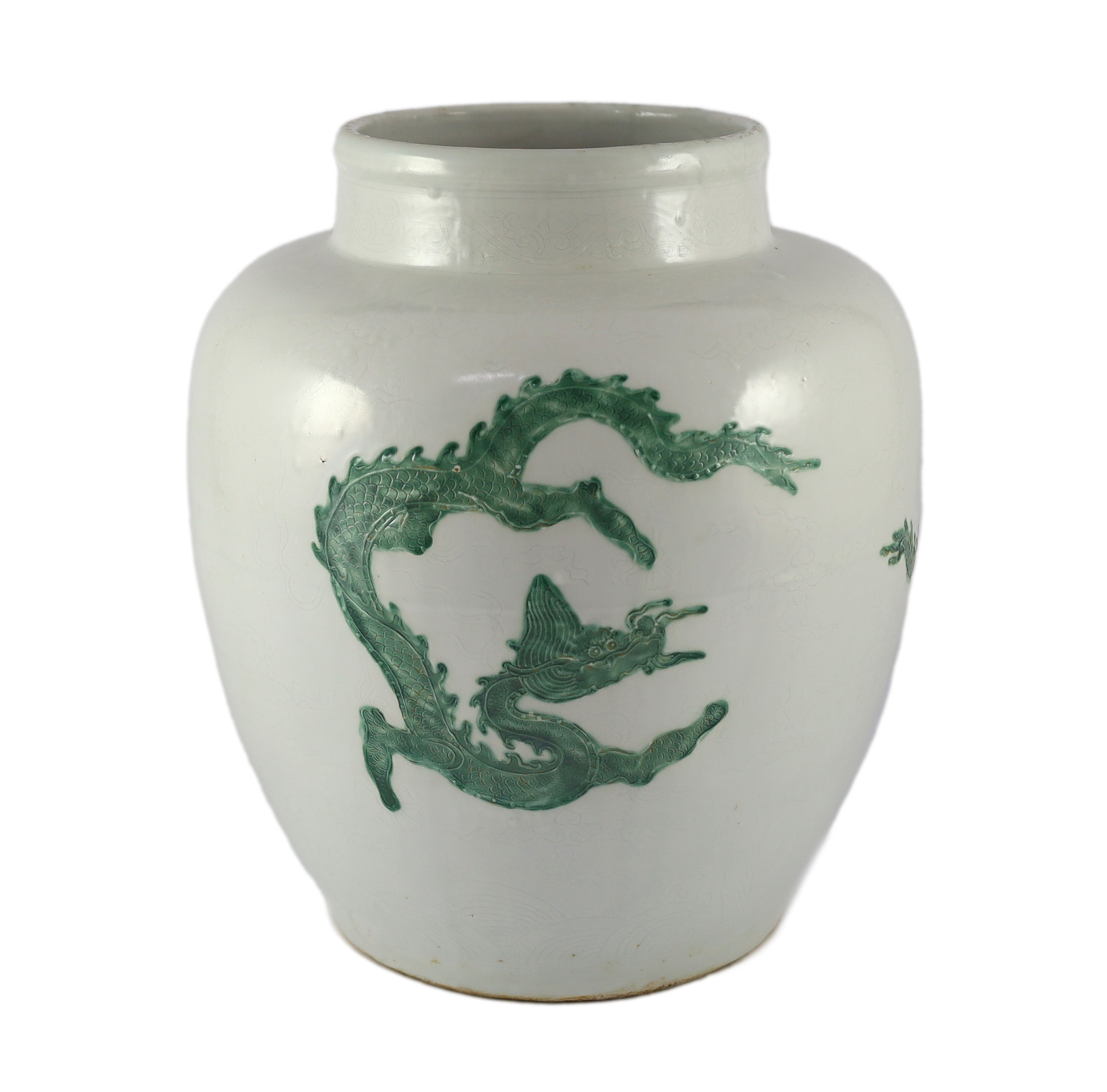 An unusual Chinese Ming style ‘dragon’ jar, 20th century                                                                                                                                                                    