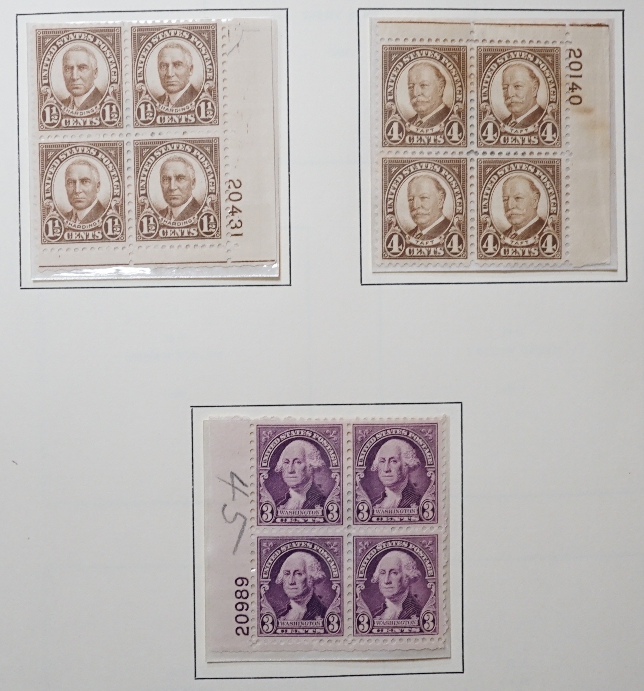 Box of World stamps in four albums and stock book, auction folders, with France, Germany, USA, Scandinavia                                                                                                                  