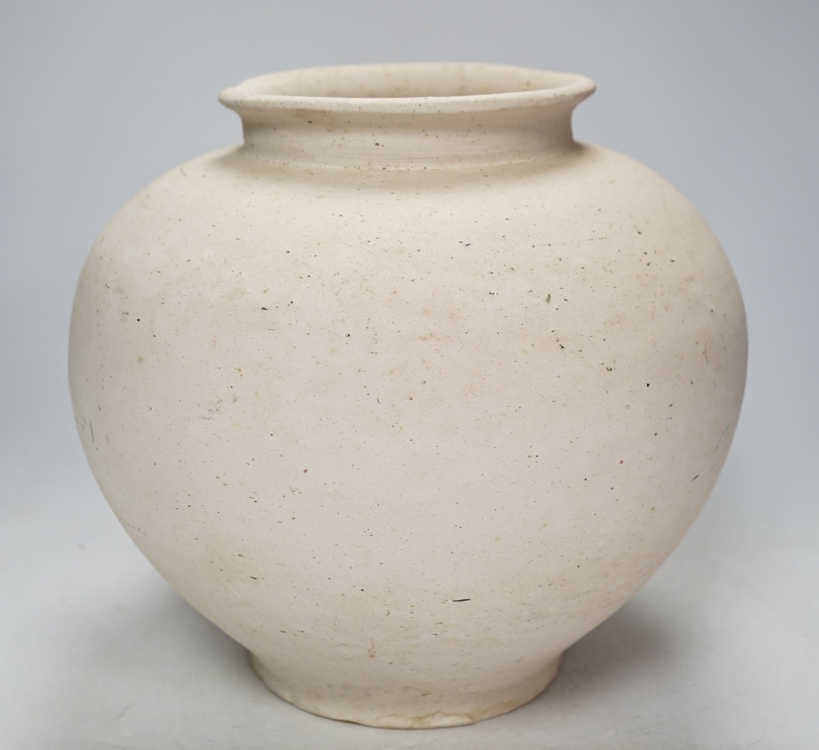 A Chinese pottery ovoid jar, Tang dynasty, 24cm                                                                                                                                                                             