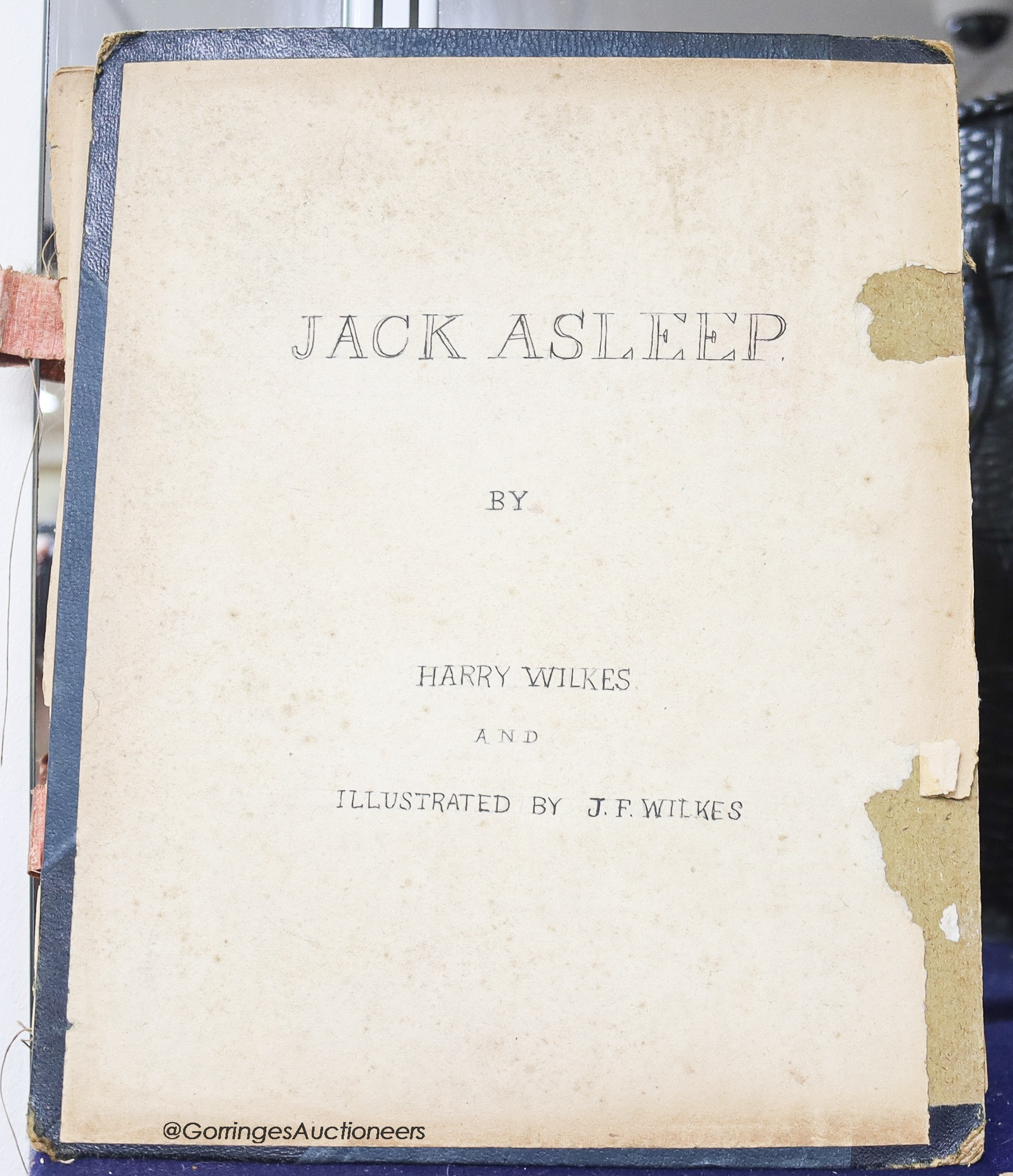 Early 20th century hand written book, 'Jack Asleep' by Henry Wilkes, illustrated by J.F. Wilkes                                                                                                                             