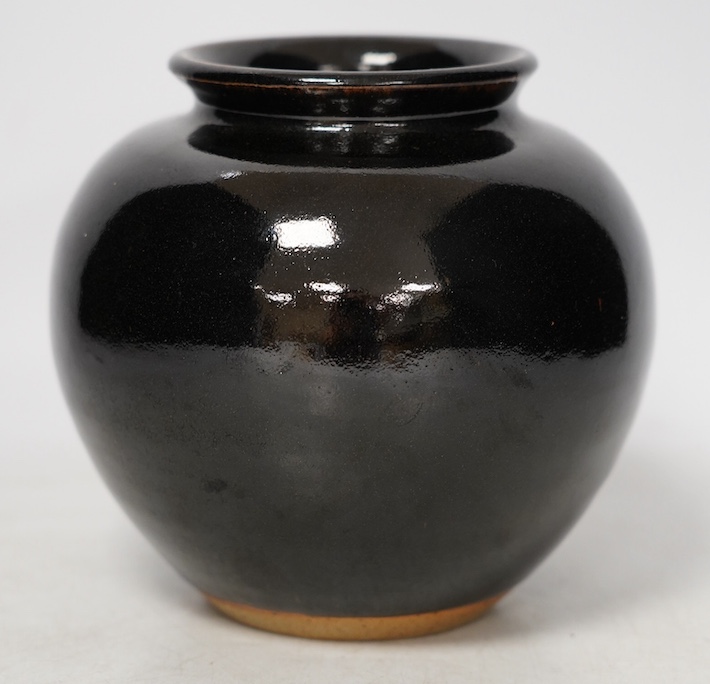 Ursula Mommens (1908-2010), a studio pottery glazed stoneware vase, stamped to foot rim, 14.5cm high. Condition - good                                                                                                      